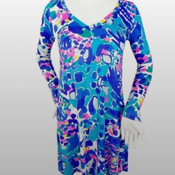 Lilly Pulitzer xxs Paradis Dress in Hit The Spot Print Size GUC - Picture 1 of 13